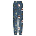 thumbnail image 5 of Fiaer Christmas Womens Sweatpants Funny Snowman Graphic Trendy Xmas Pants Baggy Casual Plus Size Comfort Holiday Trousers with Pocket Navy XL, 5 of 5