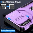 thumbnail image 4 of JTCASES for Motorola Moto G Stylus 5G 2023 Case, Slide Window + Adjustable Ring Kickstand + Magnetic Car Mount Drop Protection Anti-slip Shockproof Bumper Rugged Shell, Purple, 4 of 8