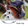 thumbnail image 3 of Anillo Abierto Ajustable Anillo de Amistad Koala Anillo Abierto Ajustable Lindo Anillo de Amistad Regalo Niñas Anillo de Regalo de Cumpleaños Lindo Anillo Abierto de Animales, 3 of 8