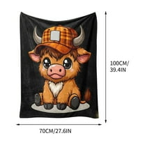 SPOORYYO Highlands Cow Blanket, Soft and Comfortable, Cozy Warm Throw, Rustic Home Decor, Machine Washable