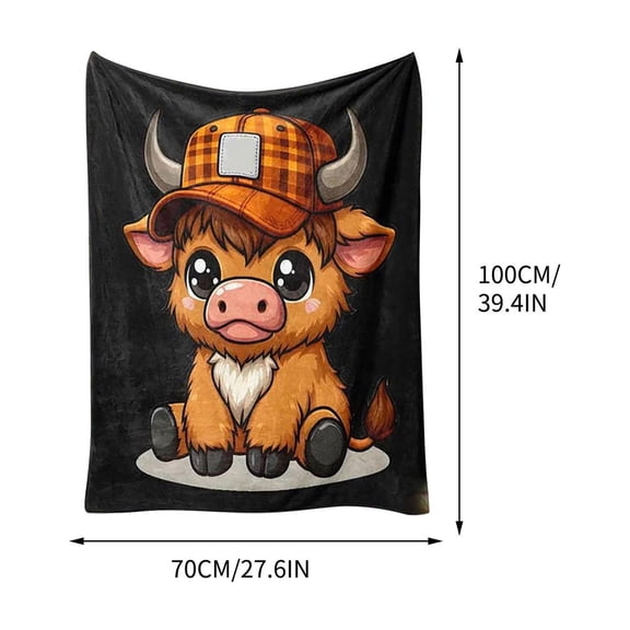 Highlands Cow Blanket under $5! Bzdzmqm Soft And Comfortable Highlands Cow Blanket, Flannel Plush Throws For Couch, Cozy Bedding ForKidsAdults, Charming Animal Pattern Decor, Machine Washable