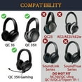 thumbnail image 2 of SOULWIT Replacement Headband Pad Kit for Bose QC35 & QuietComfort 35 II (QC35 ii) Headphones, Easy DIY Installation (Burgundy), 2 of 4