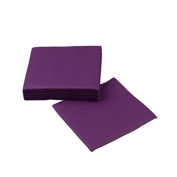 SimuLinen Cocktail and Party Napkins Beverage Napkins - Aubergine - 250ct