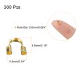 thumbnail image 2 of 300uds Alambre Guardia Hilo Protector Lazo 0,6mm Agujero U Forma Cable Protector para Pulsera Joyería Fabricación Bricolaje Dorado Tono, 2 of 5