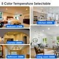 thumbnail image 6 of ENERGETIC 5/6 Inch LED Disk Light, 1100LM,15W,2700K/3000K/3500K/4000K/5000K Selectable,Dimmable Surface Mount LED Ceiling Light,4-Pack, 6 of 6