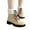 2Beige, variant on Winter Boots for Women Lace up Platform Plush Fuzzy Snow Boots Round Toe Short Booties