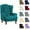 Dark Green, variant on LKJYER Wing Chair Slipcovers 2 Pieces Stretch Spandex Wingback Chair Covers Sofa Slipcover Washable Armchair Protector Cover for Living Room and Bedroom