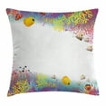 thumbnail image 1 of Farm House Decor Throw Pillow Cushion Cover, Aquatic Nautical Illustration of Deep Underwater World Life Animals with Corals, Decorative Square Accent Pillow Case, 16 X 16 Inches, Multi, by Ambesonne, 1 of 1
