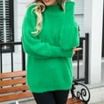 thumbnail image 3 of Oplxuo Women's Soft Fuzzy Turtleneck Knit Sweater 2024 Fall Winter Casual Long Sleeve Pullover Loose Jumpers Tops, 3 of 7