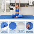 thumbnail image 2 of BalanceFrom Folding Exercise Mat, 10ft x 4ft Four Fold Exercise Mat with Carrying Handles for Yoga, MMA, Gymnastics and Home Gym Protective Flooring, 2-inch Thick, Blue, 2 of 7