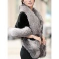 thumbnail image 2 of LELINTA Women's Faux Fur Winter Warm Coat Wedding Cloak Cape Shawl for Evening Party, 2 of 6