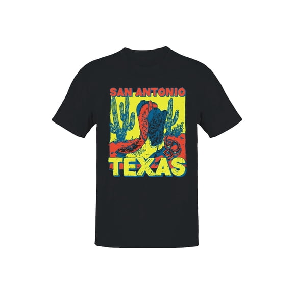 Bold San Antonio Texas Cactus Art Men's T-shirt