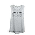 thumbnail image 1 of Love My Boys Women's Fashion Sleeveless Muscle Workout Yoga Tank Top Sport Grey X-Large, 1 of 3