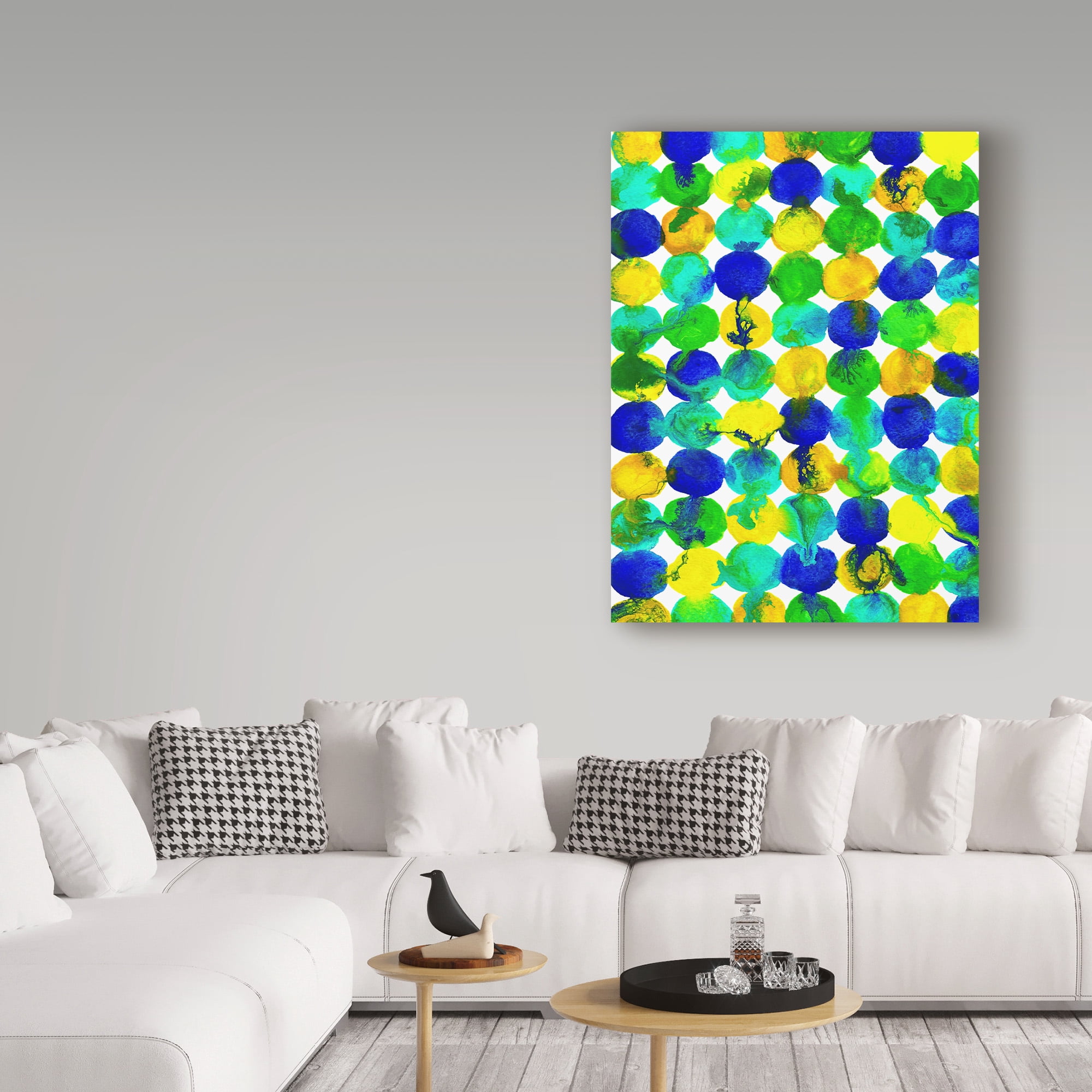 Trademark Fine Art 'Blue Yellow Green Abstract' Canvas Art by Amy Vangsgard