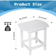 thumbnail image 3 of Nalone Outdoor Side Table, HDPE Adirondack End Table, Weather Resistant Small Patio Table, Outside Furniture for Garden, Pool and Yard(Rectangular,White), 3 of 7