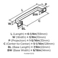 thumbnail image 4 of Amerock A53721 BBZ 128 mm Ouest Cabinet Pull - Golden Champagne, 4 of 4