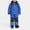 Blue, variant on Juslio Girls Pants Unisex Child Casual Kids Boys Patchwork Siamese Snowsuits Ski Suits Jackets Winter Coat+ for 1-14 Years Blue