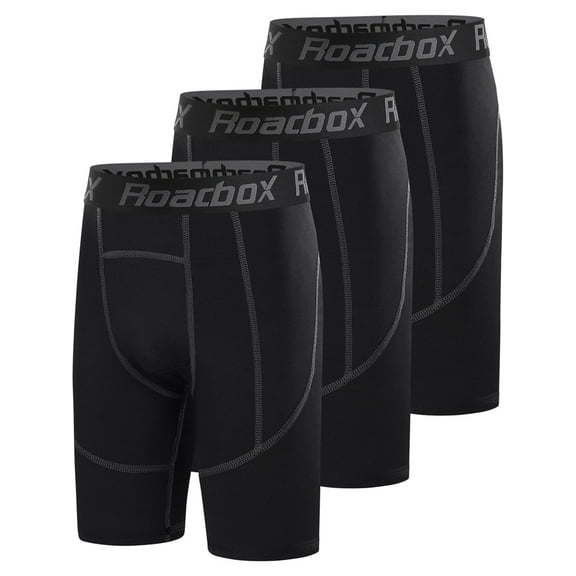 Roadbox Youth Boys Compression Shorts - Spandex Athletic Kids Running Compression Underwear for Basketball Baseball Soccer