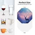 thumbnail image 6 of Naloa Night Sky Elk Leather Coasters for Drinks, Durable Drink Coasters 4 Set for Tabletop Protection, Luxurious Home Décor and Housewarming Gift ( {designName})Octagon, 6 of 6