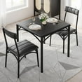 thumbnail image 2 of 3 Piece Dining Table Set for 2 Black, 2 of 5