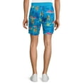 thumbnail image 3 of No Boundaries Men's Drawstring Lounge Shorts, Sunset Palms Graphic Print Casual Bottoms, Sizes S-XL, 3 of 5