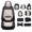 Black and white, variant on Complete 5-PC Nappa Leather Car Seat Covers Set w/Orthopedic Support - Full Coverage Protectors + 2 Headrests