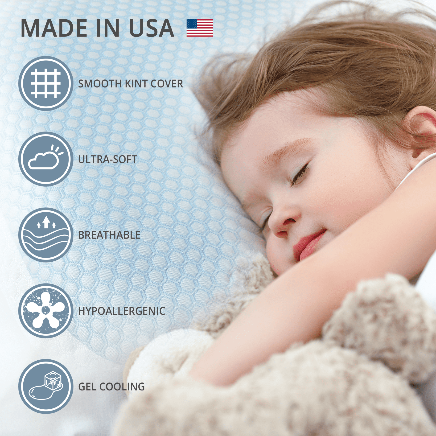 COZY ONE Cooling Reversible Pillow 2pk , Adjustable Down Alternative Pillow for Side,Back,Stomach & Hot Sleepers, Standard/Queen Size 20" x 28"