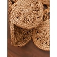 thumbnail image 7 of HAND WOVEN JUTE ECO-FRIENDLY AREA RUGS - 4'x4', Round Shape, Beige Color, Oriental Pattern, High Pile, Natural Fiber, Outdoor Indoor Handmade Area Rugs for Living Room, Bed Room (J00072), 7 of 7