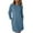 Blue, variant on Womens Sweatshirt Dresses Crewneck Long Sleeve Textured Shift Dresses Trendy Girls Pullover Tops with Pockets