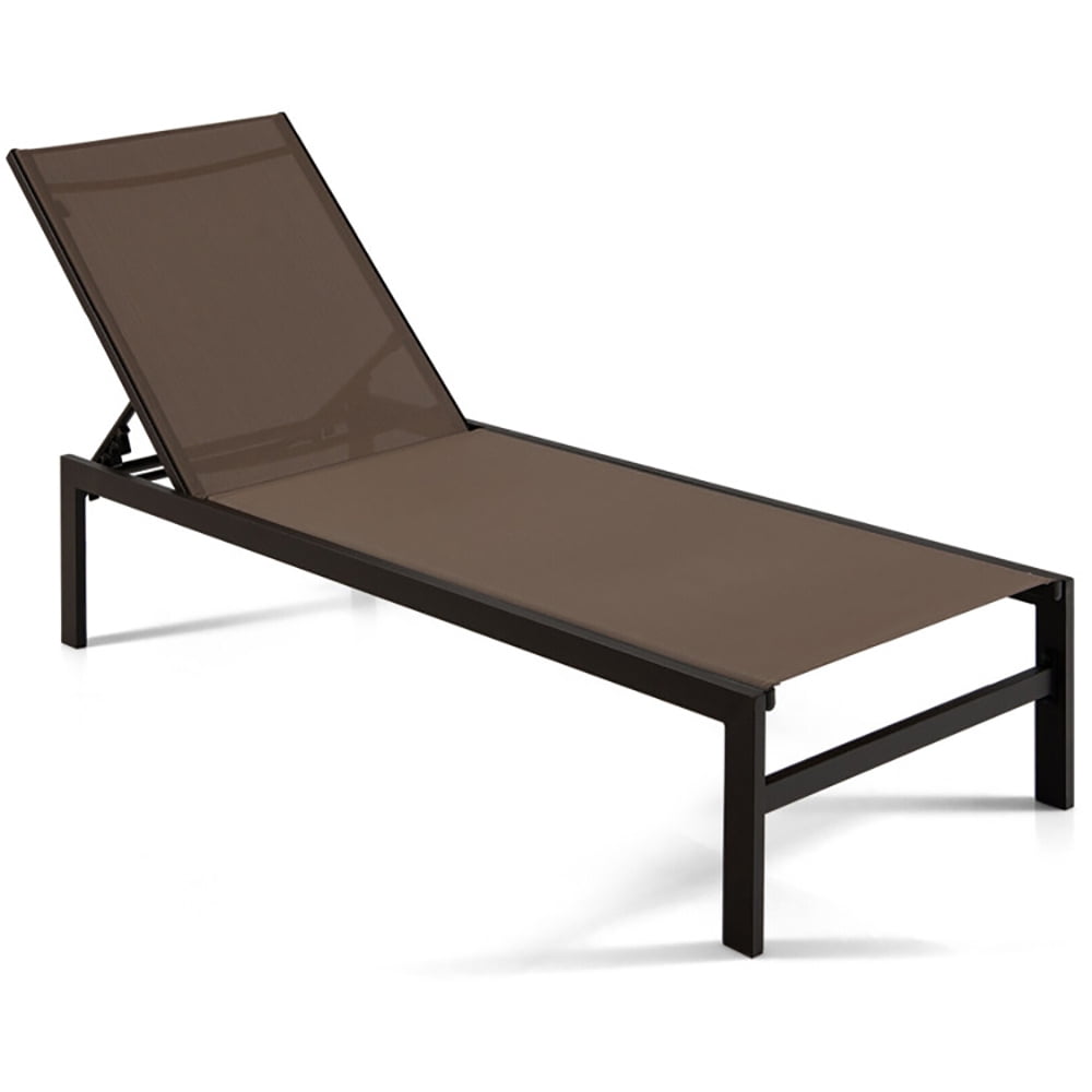 Aimee Lii 6-Position Chaise Lounge Chairs with Rustproof Aluminium Frame, Patio Loungers, Brown Aimee Lii 6-Position Chaise Lounge Chairs with Rustproof Aluminium Frame, Patio Loungers, Brown