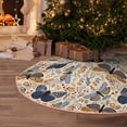 thumbnail image 5 of Balery Butterflies Printed Christmas Tree Skirt , Merry Christmas Party Christmas Tree Decoration,Adjustable Tree Skirt-48", 5 of 6