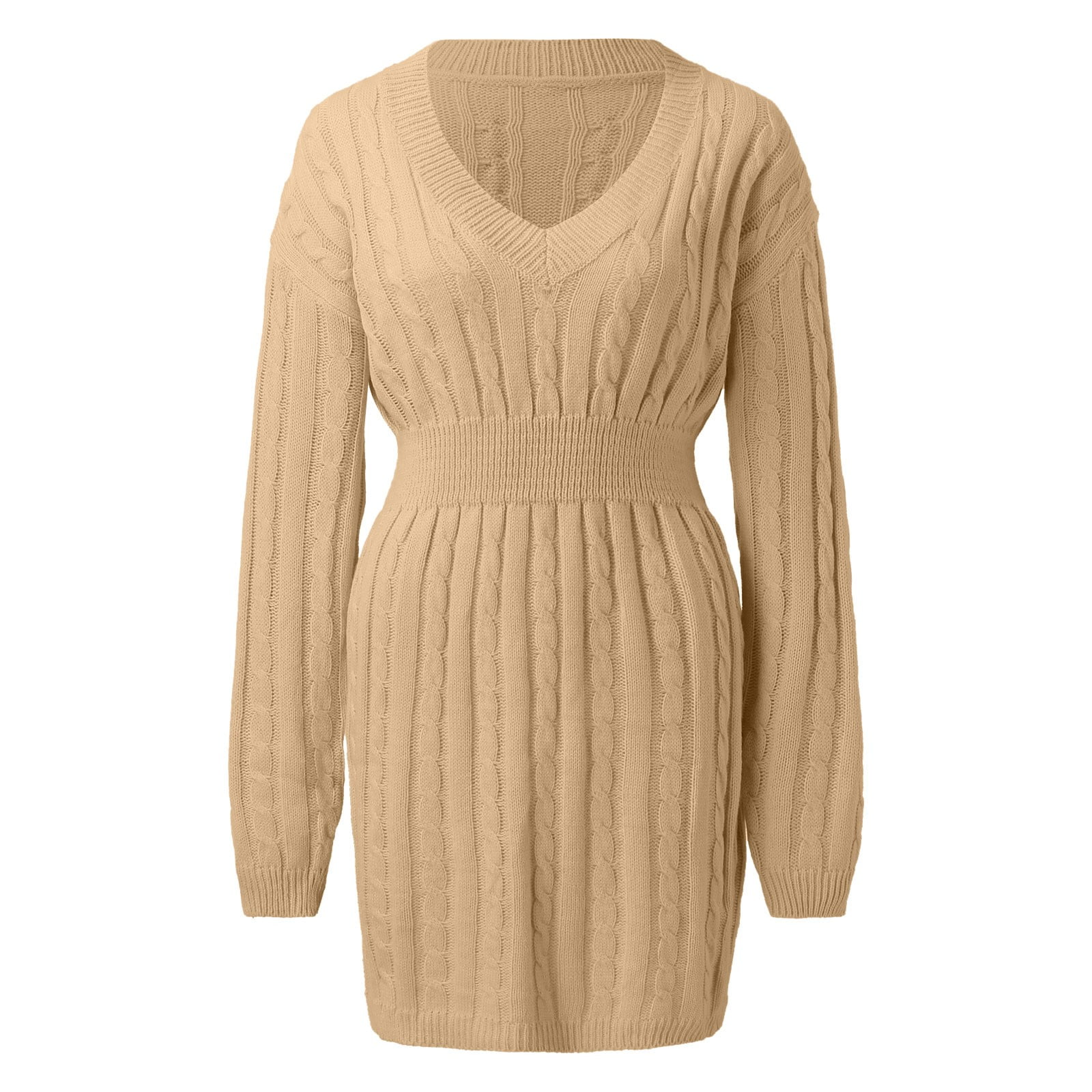 P.A.R.O.S.H. v-neck knitted dress - Brown