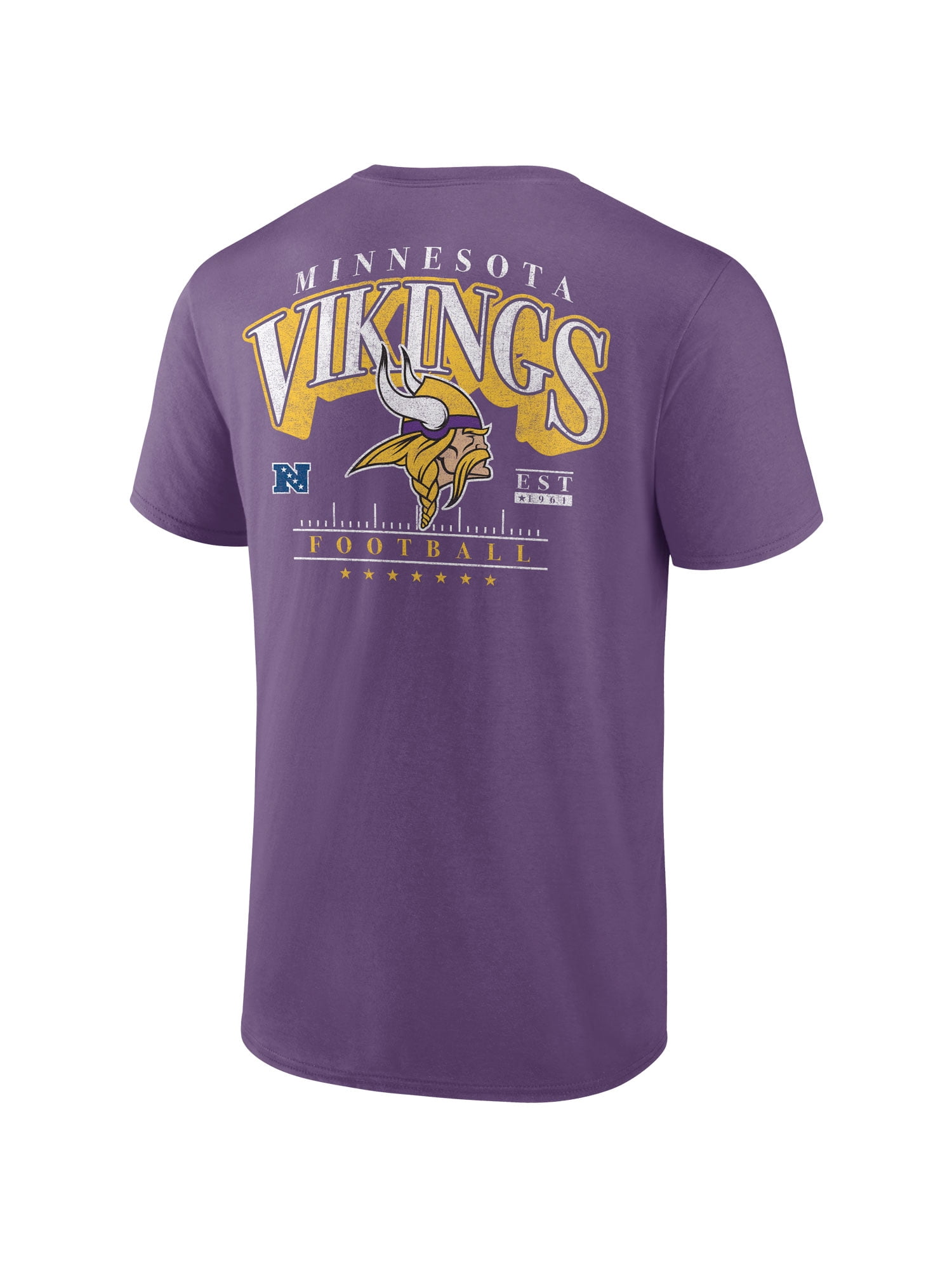 NFL Minnesota Vikings Men's Cotton Faded Purple Short Sleeve T-Shirt