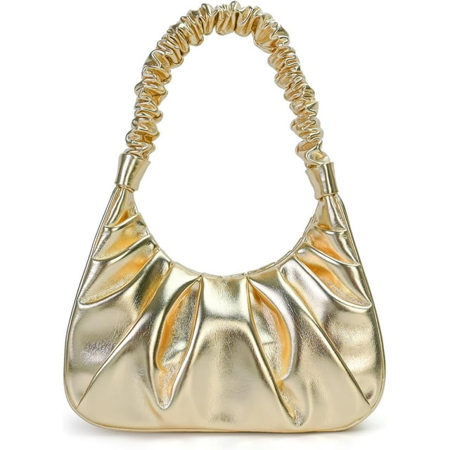 LHSHID Shoulder Handbag for Women Fashion Ruched Shoulder Hand Purse Sofii Clutch Hobo Bag Trendy Purse for Lady