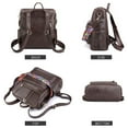 thumbnail image 3 of YOMYM Women Removable Strap Nylon Backpack, Coffee, 3 of 7