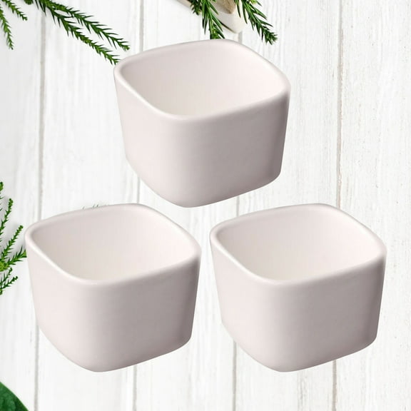 RENACLIPY White Ceramic Planter Pots 3PCS Set for Indoor Planting and Storage, Decorative Flower Pots