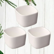 RENACLIPY White Ceramic Planter Pots 3PCS Set for Indoor Planting and Storage, Decorative Flower Pots