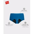 thumbnail image 2 of Hanes Women's Boyshort 3-Pack Fresh Dry Moderate Period Underwear Tagless sz 5-9, 2 of 8