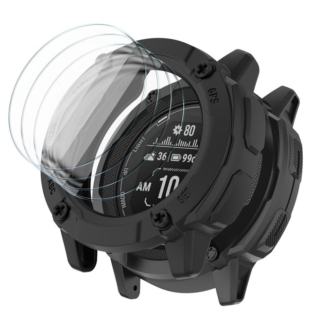 Funda con vidrio templado para Garmin Instinct 2X Solar