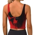 thumbnail image 3 of Lsque Minimalist Skull Red Printed Women'S Sports Bra, Compression, Moisture Wicking, High-Impact Sports Bra For Women,Supportive sports bra-X-Large, 3 of 9