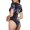 Purple Moon Cat, variant on Purple-Red Skull Womens One Piece Swimsuits Modest Tummy Control Bathing Suits Lace Up Slimming Swim Suit-Small