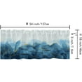 thumbnail image 2 of Kitchen Curtains Valances, Rod Pocket Valances for Windows, Small Window Treatment Valances for Window, Living Room,Bedroom, Bathroom, 54" W x 18" L, Blue Gold Marble (1 Panel), 2 of 6