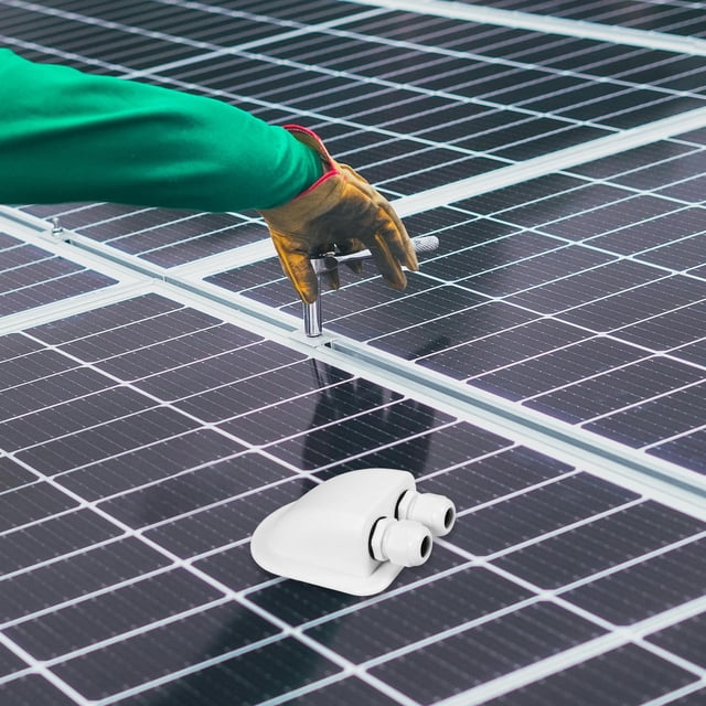 unbranded Conector De Cable ABS Resistente Al Con Doble Para Yates Y Paneles Solares