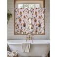 thumbnail image 4 of Pink Spring Floral Bathroom Window Curtain, Summer Botanical Vintage Birds Light Filtering Coffee Kitchen Curtains, Bedroom Living Room Curtains 2 Panel 84"x45", 4 of 6