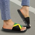 thumbnail image 4 of Jrysaedy Jamaica Flag Pattern Slide Sandals for Women Men Ultra Comfort Recovery Pillow Slippers Soft Summer Beach Shoes, 4 of 7