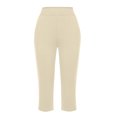 thumbnail image 4 of yillto Capris Pant for Womens Plus Size Loose Yoga Pants Comfy Workout Cropped Pants with Pockets, 4 of 7