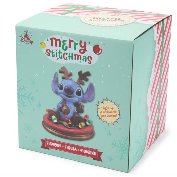 Disney Parks Stitch Light Up Festive Figure Lilo & Stitch New In Box