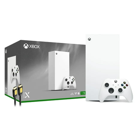 Microsoft Xbox Series X 1TB All-Digital Robot White Console with Mytrix High Speed HDMI - Robot White All Digital Xbox