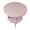 Pink, variant on Pink Wood Oval Shelf End Table for Living Room, Modern Contemporary Design with Curved Legs and Spacious Birch Veneer Top, 23x23x23.5 Inches
