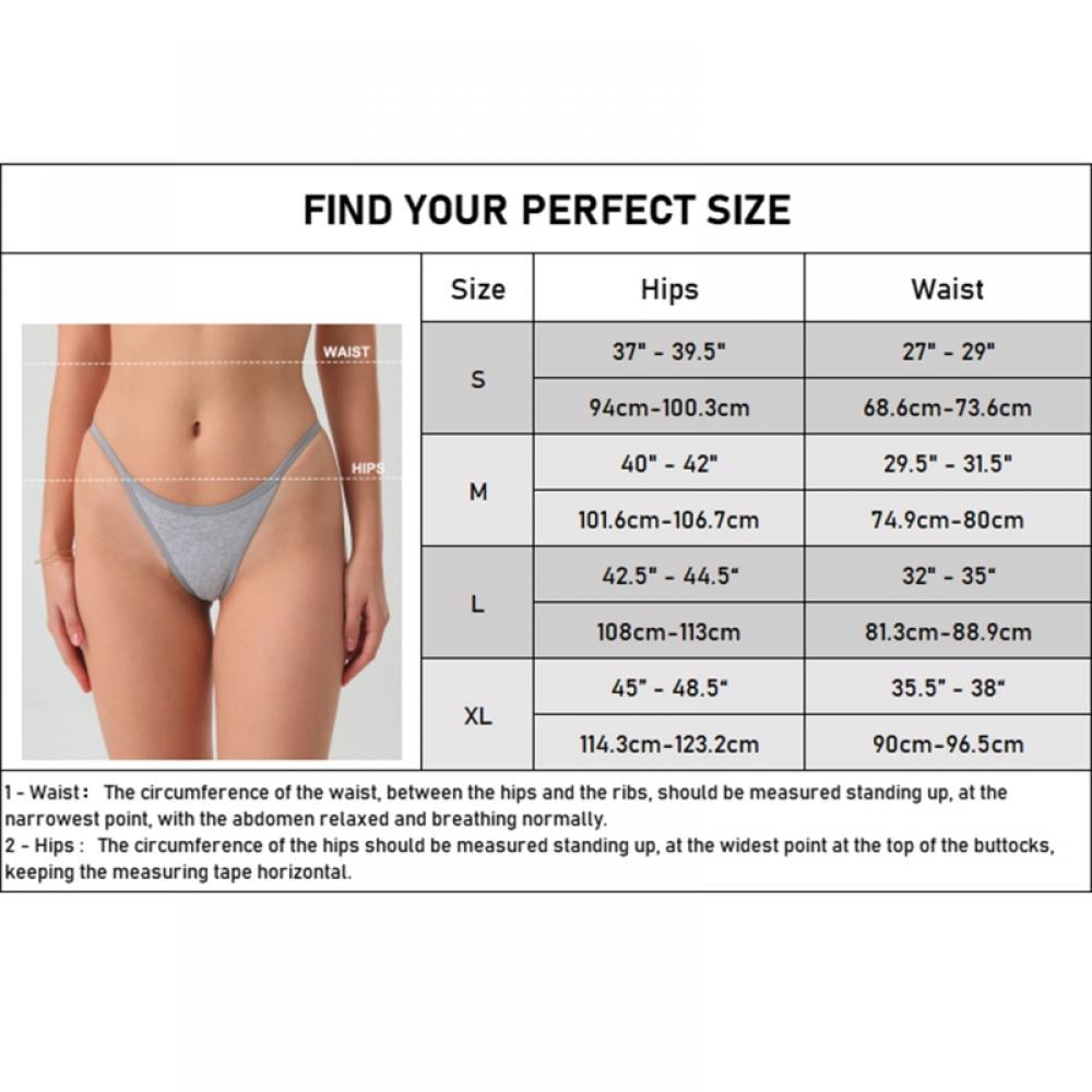 WBQ Women's 3 Pack G-String Thongs Low Rise Seamless Panties Cotton Briefs  Hipster Underwear 